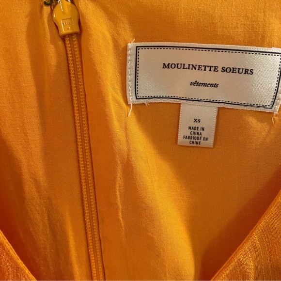 NWOT Anthropologie Moulinette Soeurs Carina Puff
Sleeve Orange Dress XS - Picture 7 of 13
